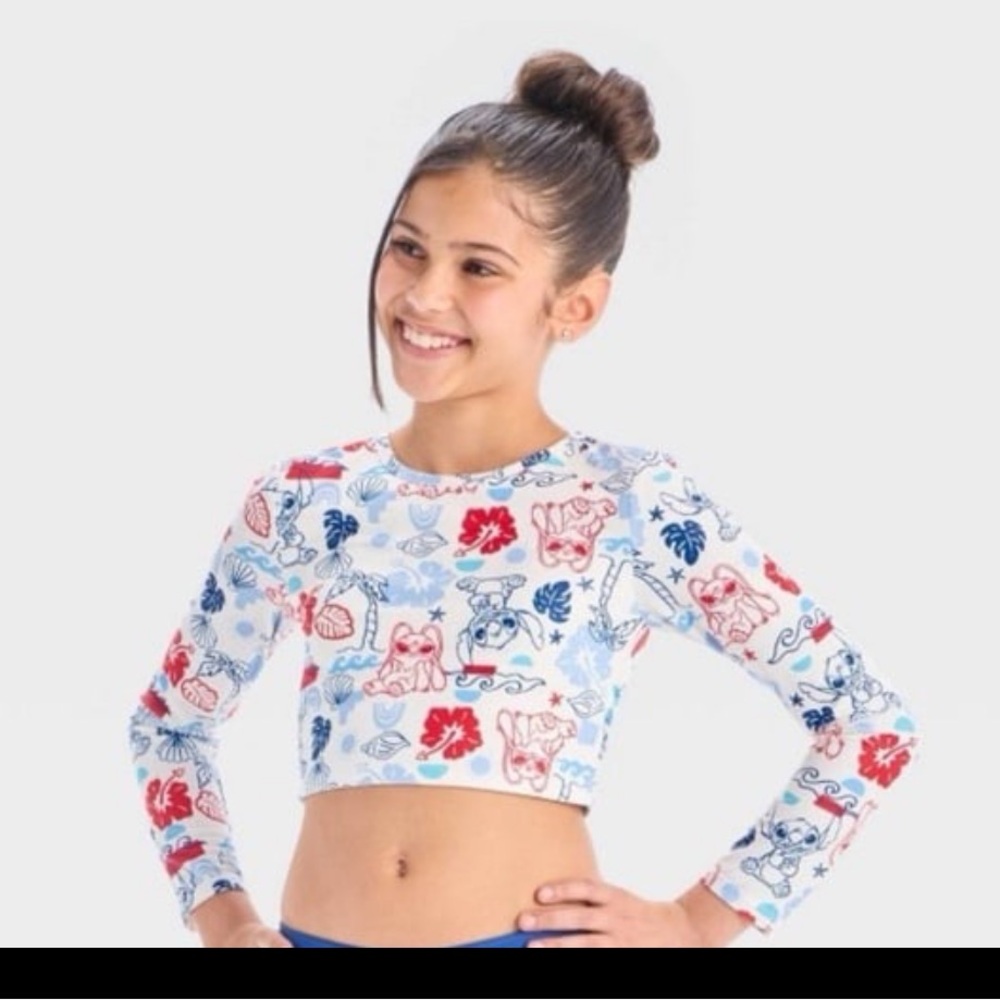 Large girls Lilo & Stitch Swim top